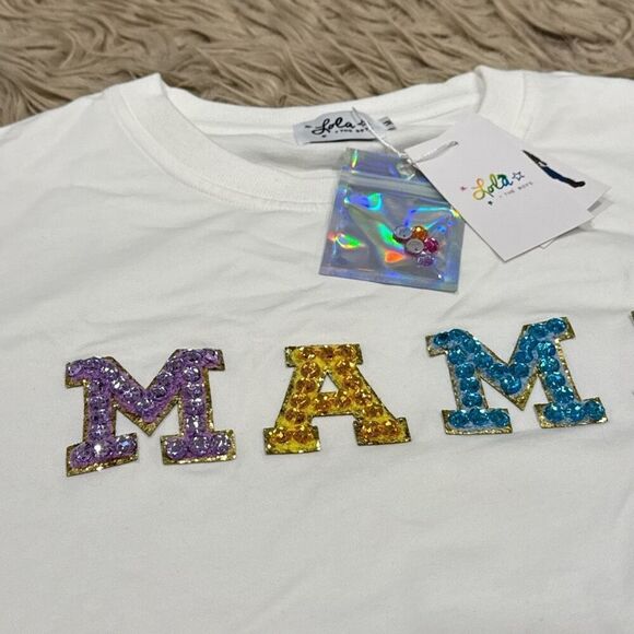 Lola and the Boys Mama Jeweled Sweatshirt size medium - Picture 2 of 5